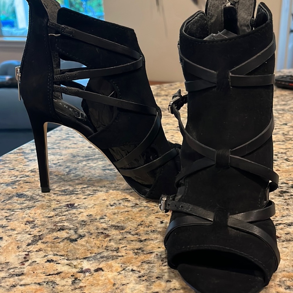 Ivanka black bootie style heels